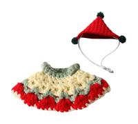 Warm Pet Outfit, Knitted Sweater Apparel, 4.33x1.97 Inches Pet Clothes with Thermal Lining, Soft Yarn Animal Costume, Outfit with Cute Style, Winter Wear for Small Pets