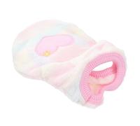 Warm Pet Outfit Pet Sweaters Small Pet Costume Dog Autumn Winter Clothes Outdoor Pet Vest Dog Embroidery Soft Costume Fl (Pink S)