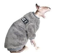 Warm Pet Sweater Sphynx Cat Clothes Fashion Soft Cat Apparel Comfort Thickened Winter Sphinx Hairless Cat Clothes (L)