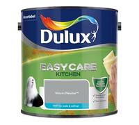 Warm Pewter Dulux Easycare Kitchen Matt Emulsion Paint 2.5L - Grease & Stain Resistant, Washable Matt Finish, Durable Interior Paint for Kitchen Walls & Ceilings