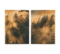 Warm Pine Trees Leather Passport Holder Covers Case Minimalist Passport Sleeve Travel Wallet Passport Book Holders for Women Men, style, 20.3x13.8cm