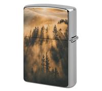 Warm Pine Trees Print Metal Lighter Cover Case, Vintage Cool Lighter Housing Funny Lighters Sleeve for Zippo Men Dad Husband Gift Collect