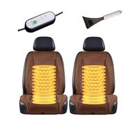 Warm Professional Warm Comes with snow shovel and steering wheel cover It Is the Warmest Gift for Drivers in Winter,Brown-twoseats