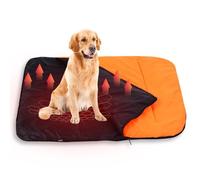 Warm Puppy Sleeping Mat, Soft Electric Packable Puppy Sleeping Bed, Temperature Adjustable Portable Dog Sleeping Bag with Zip and Blanket, for Dogs, Cats and Small Animals