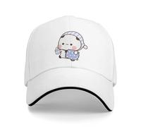Warm Pure Cotton，Bubu Panda Going to Sleep with Bear Baseball Cap Couple Hip Hop Hats Spring Fashion Hiking Fishing Adjustable Snapback Cap Multicoloured