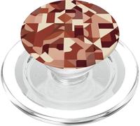 Warm Red Digital Camo Geometric Abstract Earth Tone Design PopSockets PopGrip for MagSafe