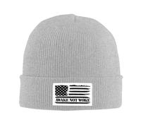 Warm Running Caps Funny Awake But Not Woke Beanie Hat Lightweight Sleep Cap for Hiking Travel Cycling