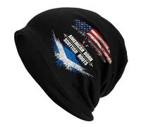 Warm Running Hat USA American Born Scottish Roots Scotland Flag Slouch Beanie Hat Windproof Skull Cap for Teenagers Climbing Adults