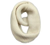 Warm Scarf for Winter Women & Men, Knit Wool Loop Infinity Scarves Thick & Chunky Neck Warmer For Cold Weather U-SY-WS7, Beige, One Size