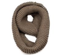 Warm Scarf for Winter Women & Men, Knit Wool Loop Infinity Scarves Thick & Chunky Neck Warmer For Cold Weather U-SY-W3, Coffee, One Size
