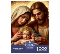Warm Scene of Jesus' Birth Jigsaw Puzzles Puzzle for Adults Kids. 1000 Piece Impossible Challenge Toy Educational Games Home Decoration for Adults& Kids Age 14 Years Up 38x26cm/1000pcs