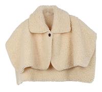 Warm Shoulder Shawl Cape, Lined with Fleece, Soft and Comfortable, Lightweight Warmth Suitable for Both Office and Bedroom Use(Flesh)