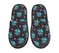 Warm Slipper Cute Cartoon Surf Home Slipper Non-Slip Fluffy Slippers Unisex Scuff Slippers For Travel Hotel Bedroom M