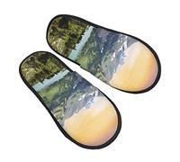 Warm Slipper Glacier National Park Montana Usa Home Slipper Non-Slip Scuff Slippers Unisex House Shoes For Travel Bedroom Hotel M