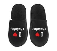 Warm Slipper I Love Thatcher Home Slipper Unisex House Shoes Non-Slip Scuff Slippers For Hotel Party Travel L