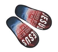Warm Slipper Jesus Home Slipper Unisex Fluffy Slippers Non-Slip Scuff Slippers For Hotel Winter Bedroom M