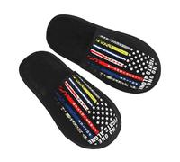 Warm Slipper No One Fights Alone First Responders Flag Home Slipper Unisex Scuff Slippers Non-Slip House Shoes For Party Travel Hotel M