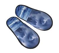 Warm Slipper Rain Clouds Light-Ning Home Slipper Comfortable House Shoes Non-Slip Scuff Slippers For Party Hotel Travel L