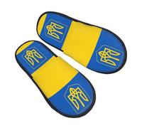 Warm Slipper Ukraine Flag Home Slipper Comfortable Fluffy Slippers Non-Slip Scuff Slippers For Party Travel Hotel M