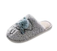Warm Slippers, Fuzzy Cute Slippers For Women Anti-Slip Keep Warm Slipper Flat Bottom Soft Shoe Cozy Memory Foam Slipper With Fuzzy Casual Bread Home Shoe Slip On House Shoes