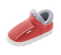 Warm Slippers Men and Women Models of Cotton Slippers Winter Package with Cotton Shoes for Indoor Use Non-Slip Thickened Warm Cotton Slippers Black Women's Shoes Lined, Red (watermelon red), 8.5 UK