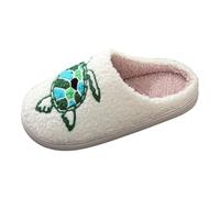 Warm Slippers Women's Winter Plush Slippers with Cute Animals Pattern Comfortable Warming Hut Shoes Fuzzy Fur Funny Felt Slippers Soft Fleece Slippers, a, 4.5 UK