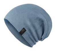 Warm Slouchy Beanie Hat - Deliciously Soft Daily Beanie in Fine Knit - Blue -