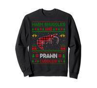 Warm Snuggles And Prawn Cuddles Ugly Prawn Christmas Sweatshirt