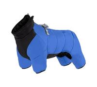 Warm Soft Cozy Cotton Dog Jacket Waterproof Windproof Cold-Proof Bulldogs Labradors Shiba Inus Yorkshire Snow Jacket Bodysuit,Blue,L