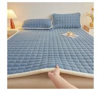 Warm Soft Fluffy Fuzzy Velvet Plush Camping Sleeping Mat Portable Washable Machine Pad Mattress for Dorm Room blue 70''*78''