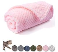 Warm Soft Fuzzy Dog or Cat Blanket, Plush Fleece Throws for Bed, Couch, Sofa, Travel (M/32" x 40", Bright Pink)