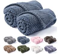 Warm Soft Fuzzy Dog or Cat Blanket, Plush Fleece Throws for Puppy, Kitten, Bed, Couch, Sofa, Travel (S/24" x 32", Blue)