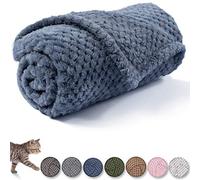 Warm Soft Fuzzy Dog or Cat Blanket, Plush Fleece Throws for Puppy, Kitten, Medium, Large Dogs - Blue (M/32" x 40")