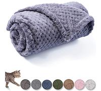 Warm Soft Fuzzy Dog or Cat Blanket, Plush Fleece Throws for Puppy, Kitten, Medium, Large Dogs - Purple (M/32" x 40")