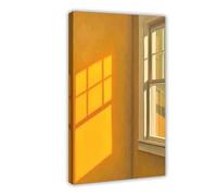 Warm Sunlight Streamed through The Window, Casting Shadows on The Wall. Canvas Poster Wall Art Decor Print Picture Paintings for Living Room Bedroom Decoration 16x24inch(40x60cm)