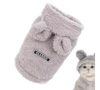 Warm Sweatshirt for Dogs - Winter Clothes for Cats | Dog Winter Clothes, Cold Weather Coats for Small Dogs, Cute Bunny Ear Cat Sweater