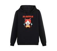 Warm Sweatshirts Cyrillizzie Yo Kai Watch Jibanyan Heavyweight Hooded Black S