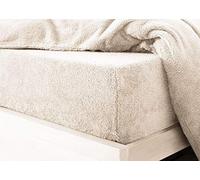 Warm Teddy Fleece Fitted Sheet Extra Deep 30cm Snuggly Soft Winter Bedding in Single, Double, King & Super King(Cream King)