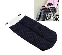 Warm Thickened Plush Windproof Wheelchair Blanket with Zipper Design, Easy to Put On and Take Off, Warm and Waterproof Suitable for The Elderly and Disabled to Use(Black)