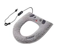 Warm Toilet Seat - USB Powered Electric Seat Cover, 5 Temperature Settings, Washable Soft Material | Bathroom Accessory for Home, Hotel, Apartment, Dorm, Farmhouse