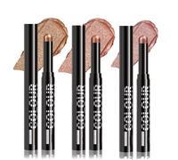 Warm-Toned 3PCS Shimmer Eyeshadow Stick Set - Bronze, Rose Gold & Mauve Metallic Cream Shadow Crayons, Long-Lasting & Water-Resistant, Glitter Glow Eye Makeup for Travel & Daily Use