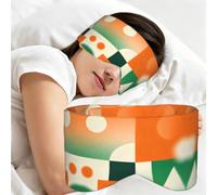 Warm Toned Geometry Print Sleep Eye Mask Comfortable Sleeping Mask