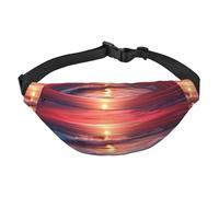 Warm Twilight Fanny Pack for Men Women Belt Bag Fashion Waist Bag Everywhere Crossbody Bag Wallet Hip Bum Bag with Adjustable Strap Waterproof Chest Bag for Travel Hiking Sports, Black, One Size