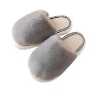 [Warm Upgrade] Women's Warm Slippers Soft and Comfortable Warm Your Feet in Winter House Slippers for Women Slides (Grey, 7.5)