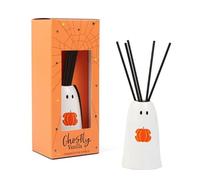 Warm Vanilla Reed Diffuser - Ghostly Vanilla, 100ml, Halloween & All Year, Spooky-Sweet Scent, Ghost Design
