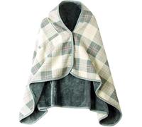Warm Wheelchair Blanket, Plaid Shawl Scarf Shawl Shoulder, Multifunction Double-Layer Tartan Plaid Blanket, Legs Foot Warmer Cover, Cape Poncho for Wheelchair Users(C)