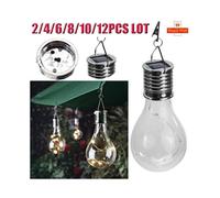 (Warm White, 1 PCS) Waterproof Solar Powered Hanging Light Bulbs Outdoor Garden Party Decor Lamp
