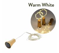 (Warm White, 1m-10LEDs) 1M 2M LED Solar Fairy Lights Copper Wire Cork Wine Bottle String Light Decor