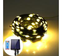 (warm white, 20M) 1200mAh Rechargeable Solar Led String 100M 50M 30M 20M 10M Outdoor Solar Lights Garden Decoration Garland Christmas New Year