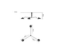 (Warm White, 3Arms 136 118 96cm) Retro Industrial Dawn Spider Serge LED Ceiling Lamp Modern Duckbill Nordic Iron Pendant Chandelier Lights